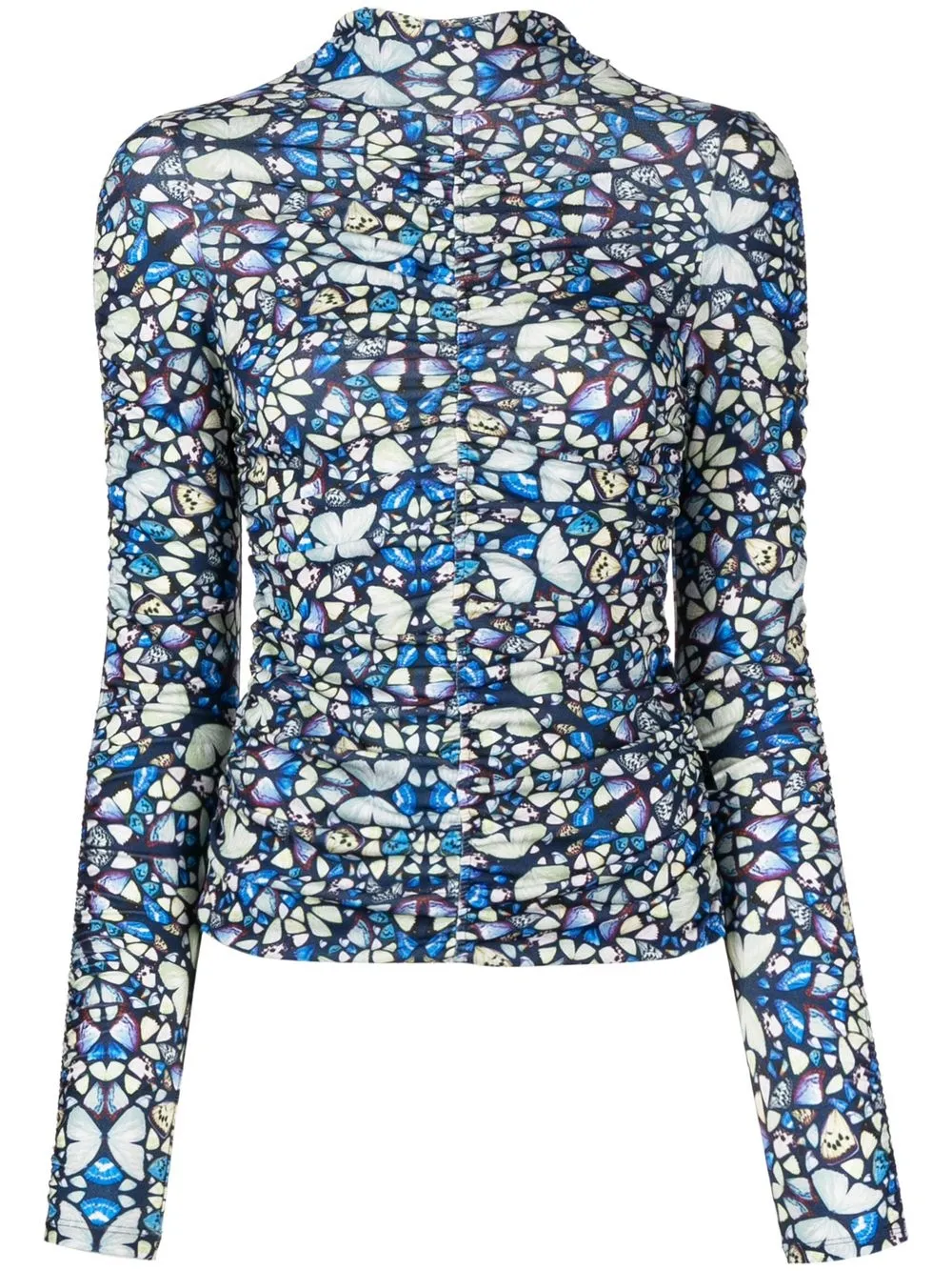 

Ted Baker Gianie abstract-print long-sleeve T-shirt - Blue