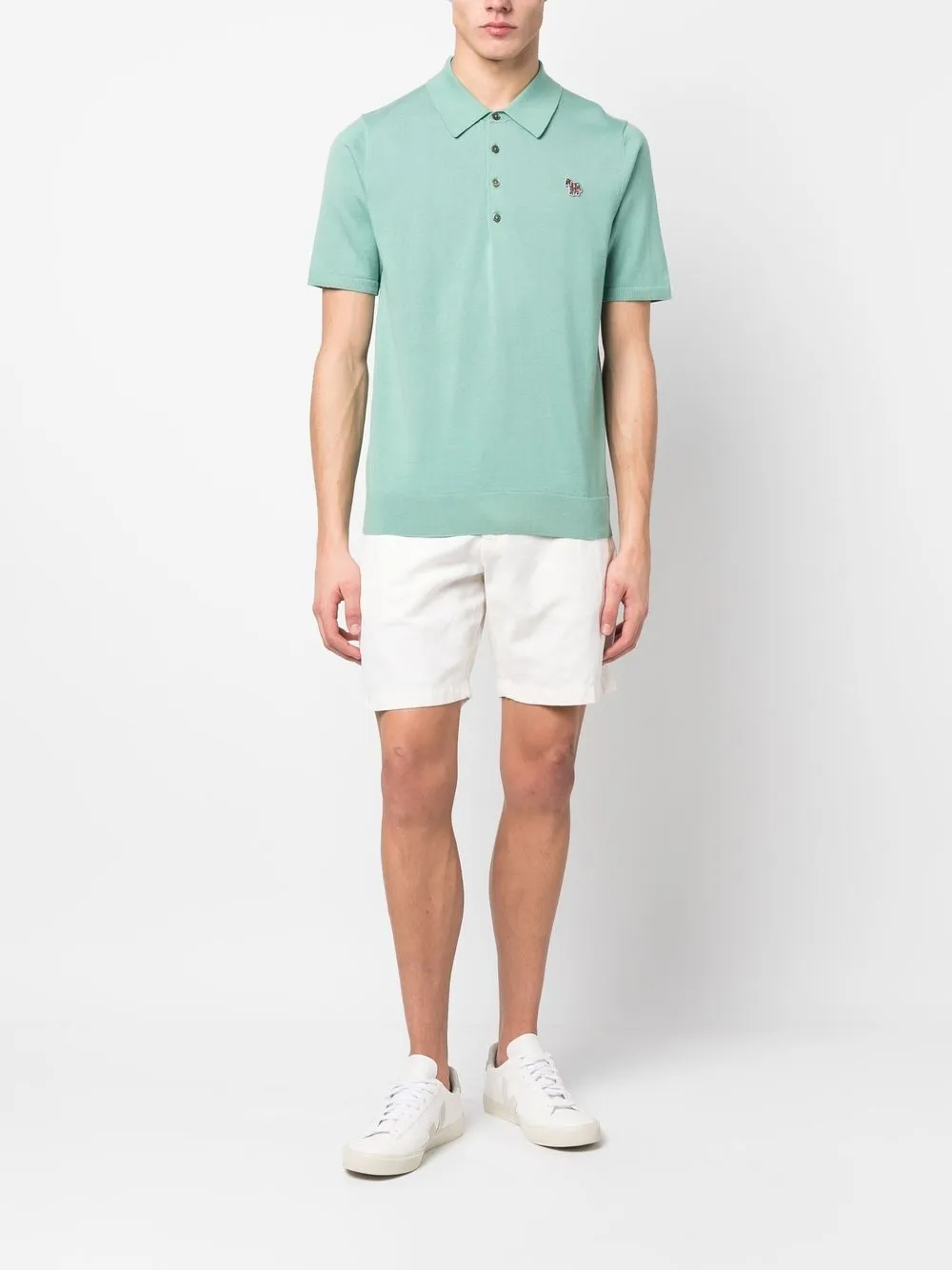 PS Paul Smith Poloshirt met logopatch - Groen
