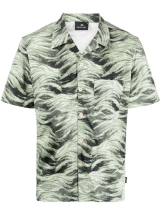 Paul Smith abstract-print short-sleeved Shirt - Farfetch