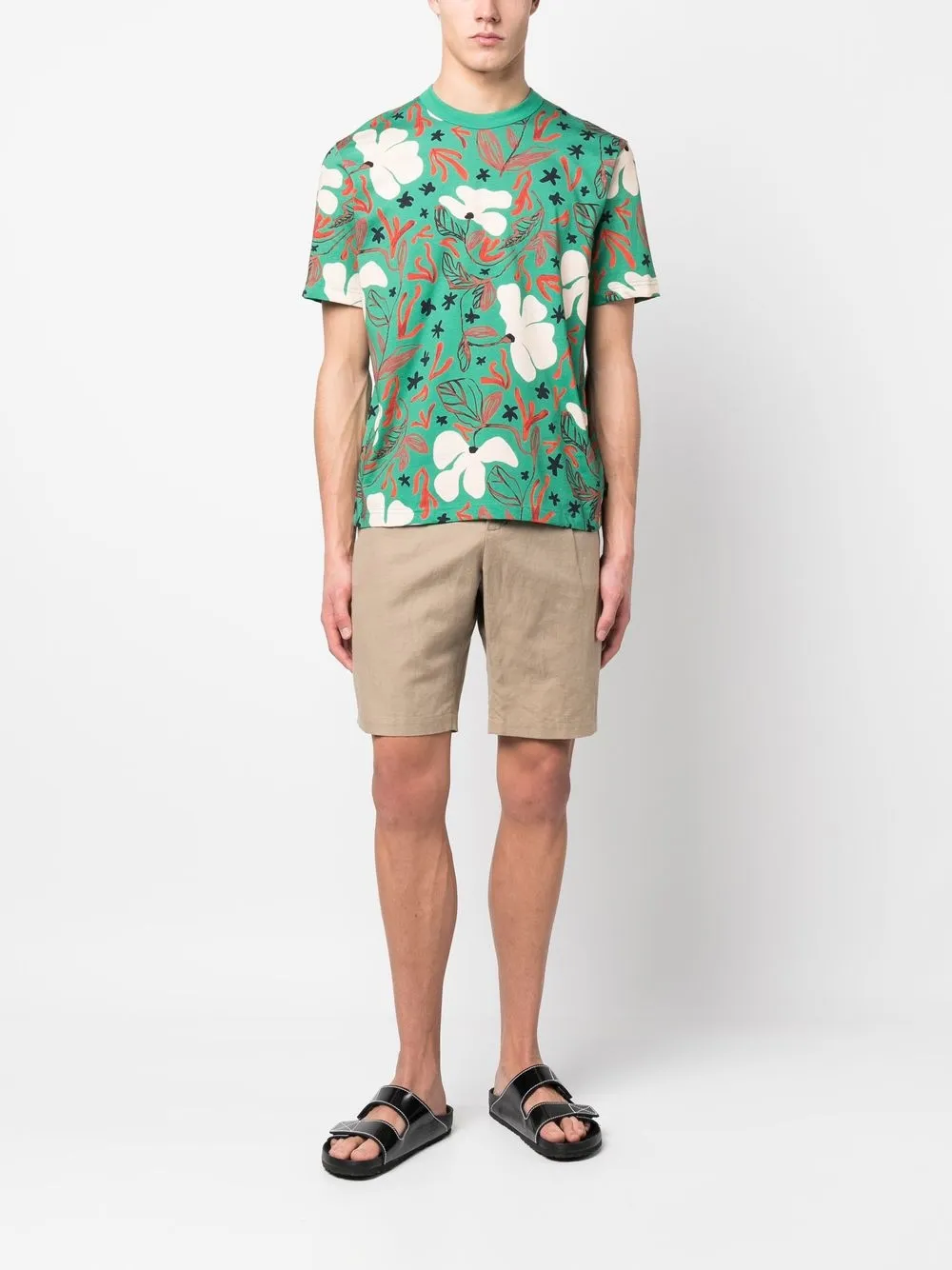 PS Paul Smith T-shirt met bloemenprint - Groen