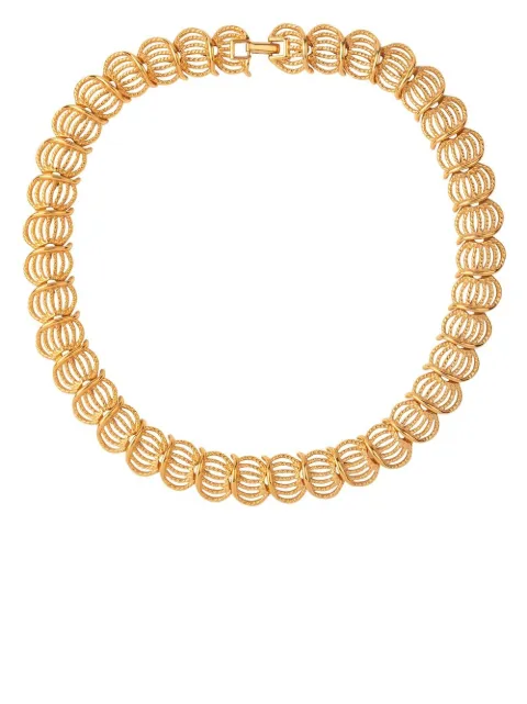 Susan Caplan Vintage 1980s Napier filigree links necklace