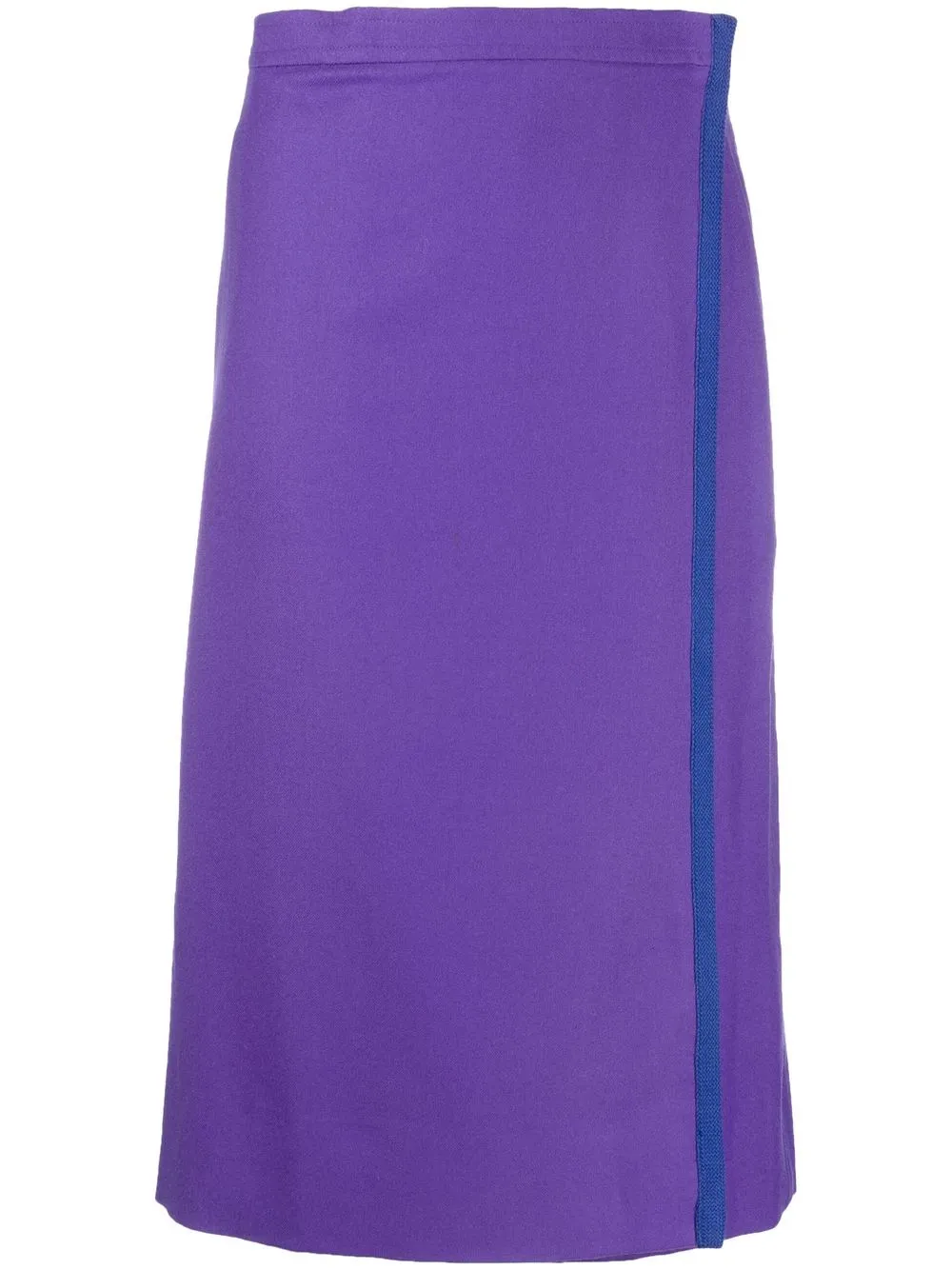 

Yves Saint Laurent Pre-Owned braided-edge wrap skirt - Purple