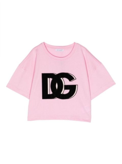 Dolce & Gabbana Kids - logo-embroidered short-sleeve T-shirt