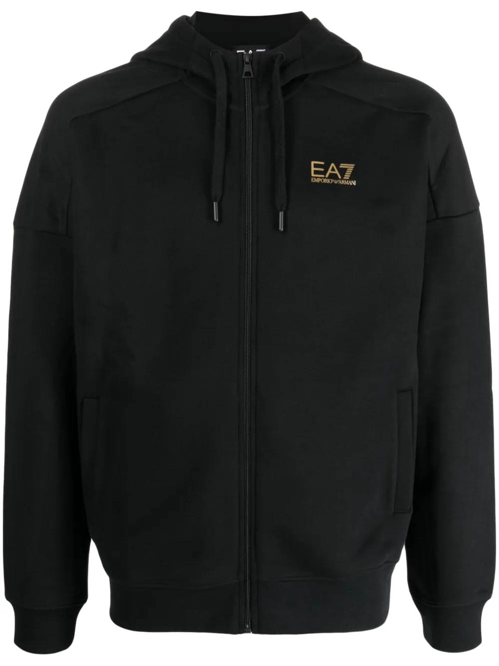 Ea7 Emporio Armani logo-print zip-up Hoodie - Farfetch