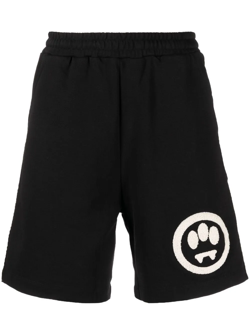 

BARROW logo-patch cotton shorts - Black