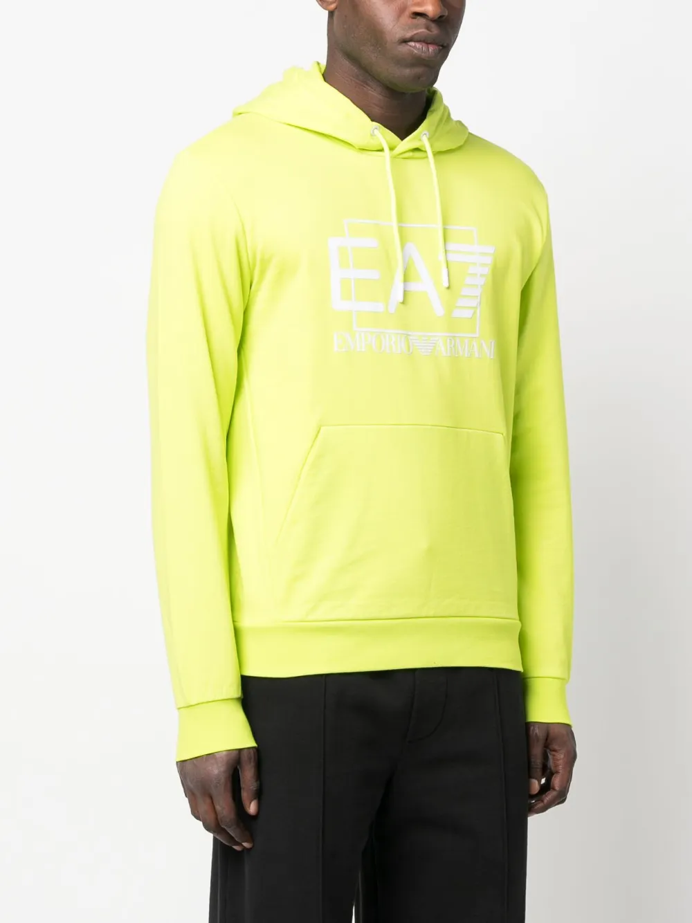 Ea7 Cotton Hoodie In Green ModeSens