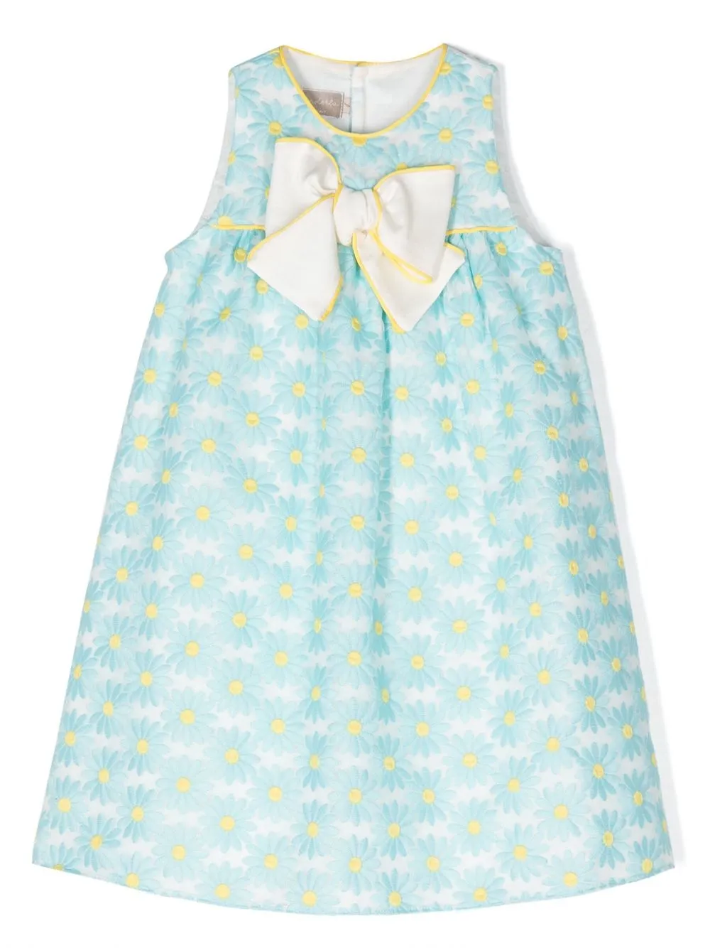 La Stupenderia Kids' Alice Daisy-embroidery Dress In White