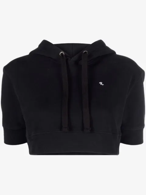 Raf Simons cropped short-sleeve hoodie