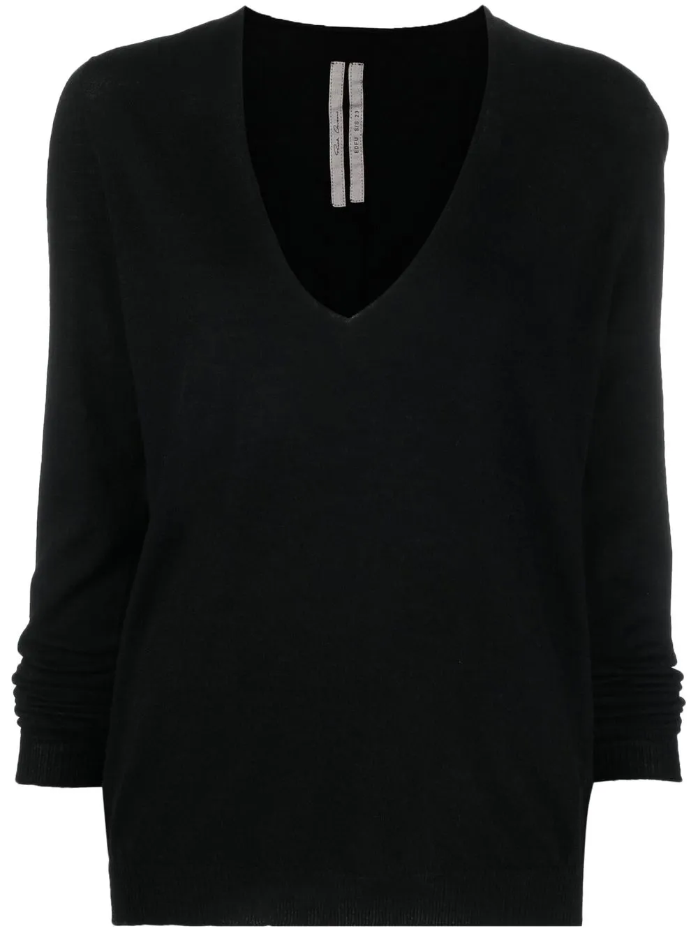

Rick Owens fine-knit V-neck jumper - Black