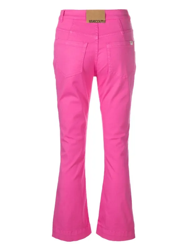 パンツ SEMI COUTURE Women Straight Pants Y5SQ49VI G21 PINK Semicouture straight-leg Fitted Trousers | Pink | FARFETCH