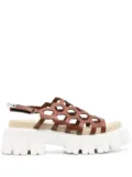 Premiata chunky sole honeycomb sandals - Brown