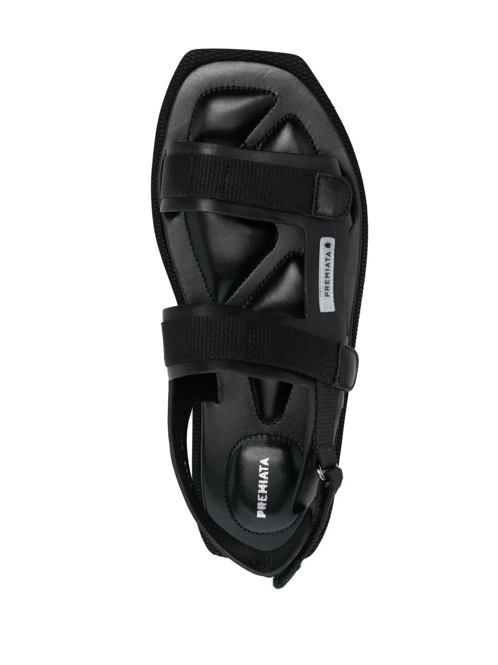 Shop Premiata Touch-strap Leather Sandals In Black