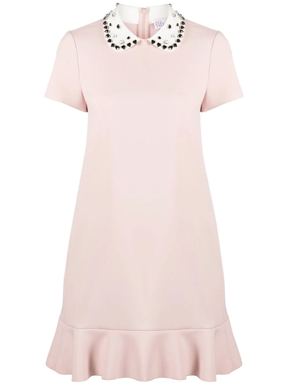 

RED Valentino embellished-collar short-sleeve minidress - Pink