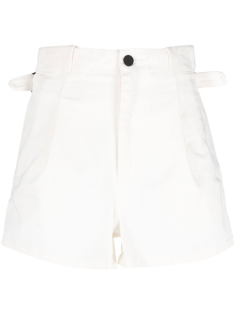 The Mannei High-waisted Sakib Shorts In White