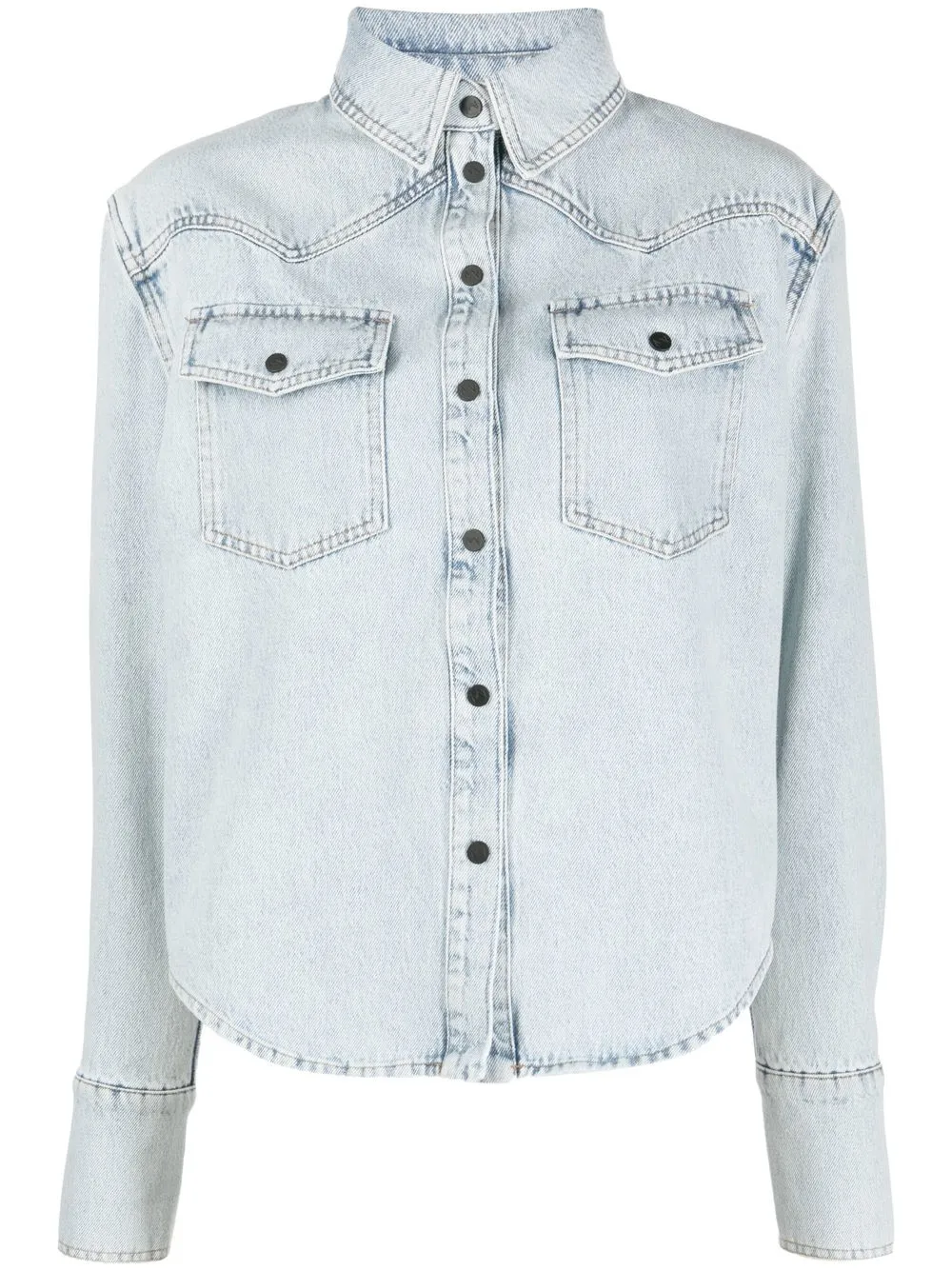 

The Mannei western-style cotton shirt - Blue