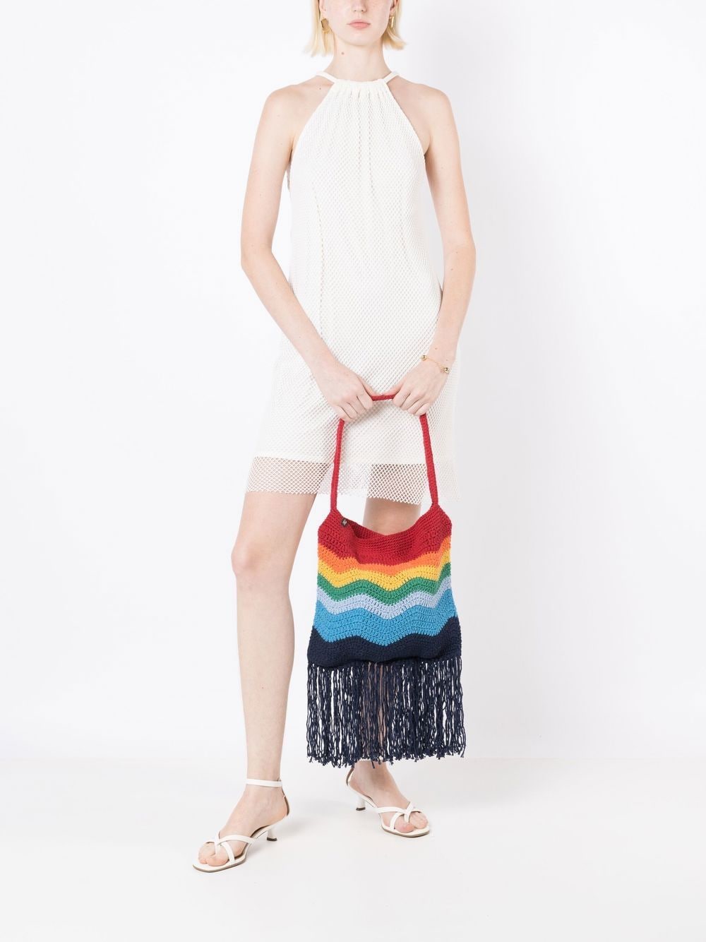 Shop Nannacay Priya Crochet Shoulder Bag In Multicolour