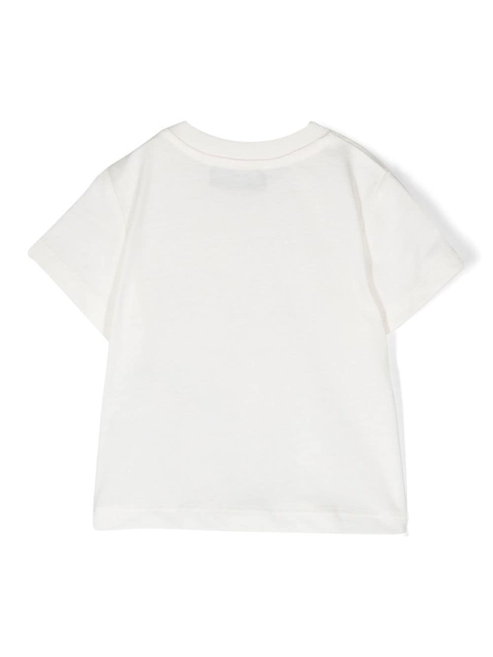 Moschino Kids T-shirt met geborduurde teddybeer - Wit