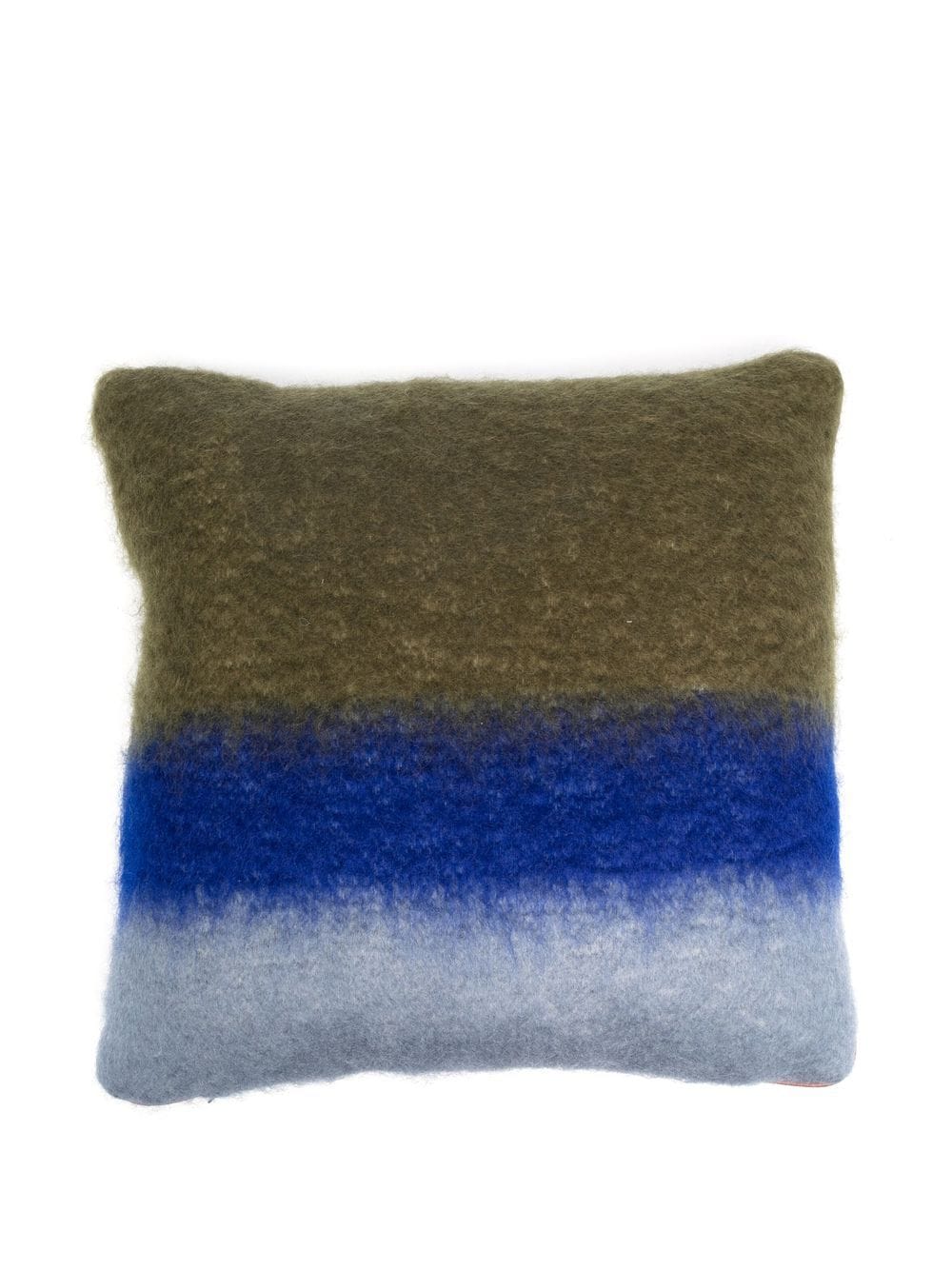 Shop Loewe Logo-patch Patterned Cushion In Blue