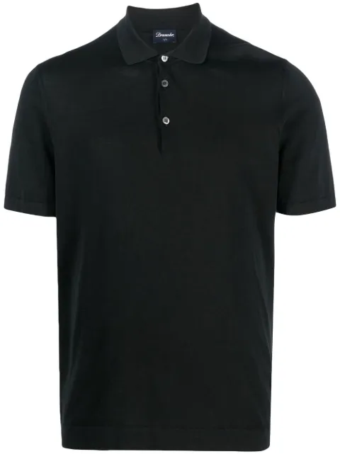 Drumohr playera tipo polo tejida con botones