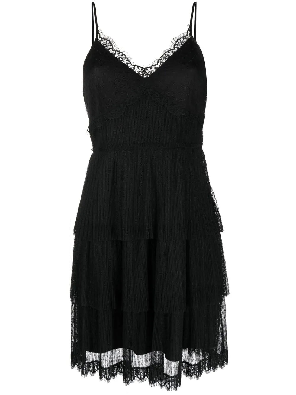 

TWINSET vestido de encaje semitransparente - Negro