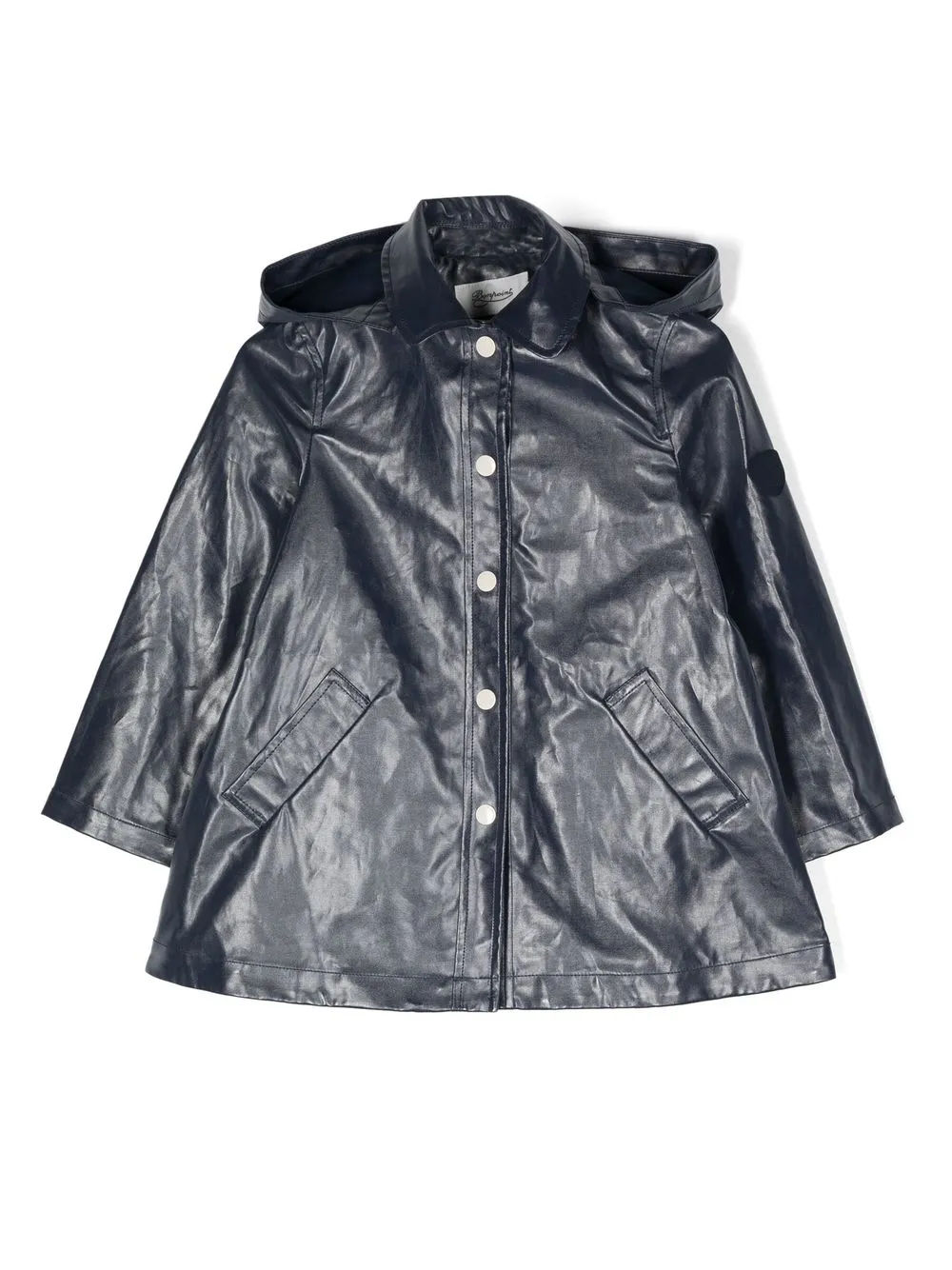 

Bonpoint hooded long-sleeved coat - Blue