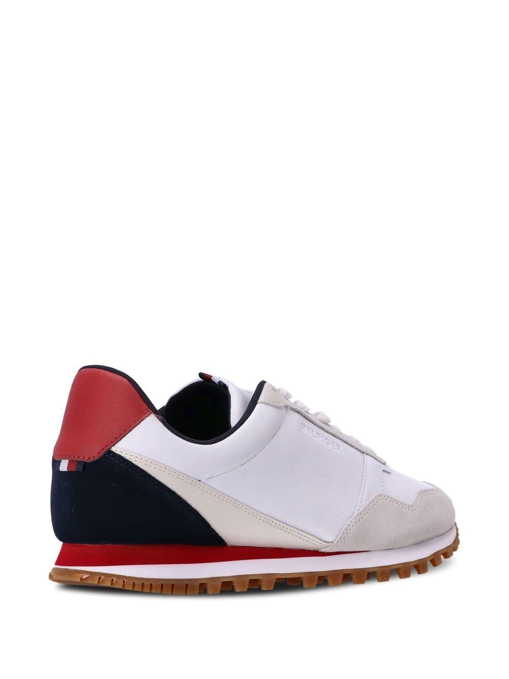 Shop Tommy Hilfiger Panelled Low-top Running Sneakers In 白色