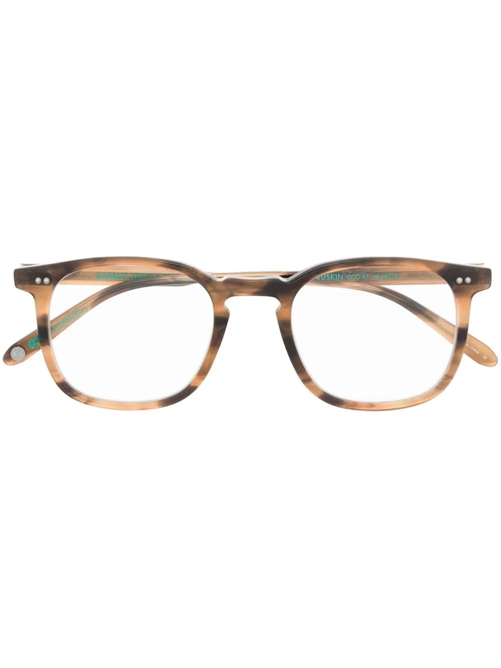 

Garrett Leight tortoiseshell-effect square-frame acetate eyeglasses - Brown