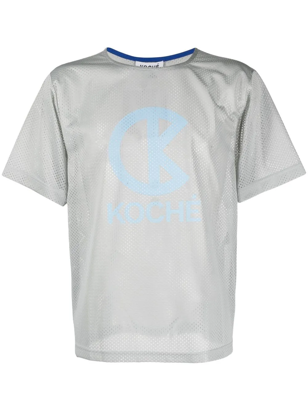 

Koché playera con diseño perforado y logo - Verde