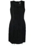 Versace Pre-Owned metallic-threading fringed dress - Black