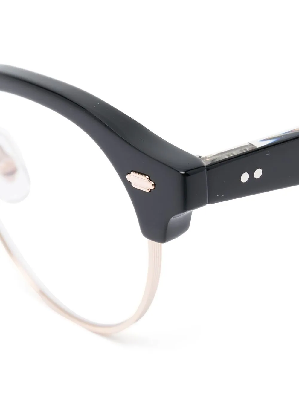  Garrett Leight Contrasting-bridge Detail Glasses - Black 