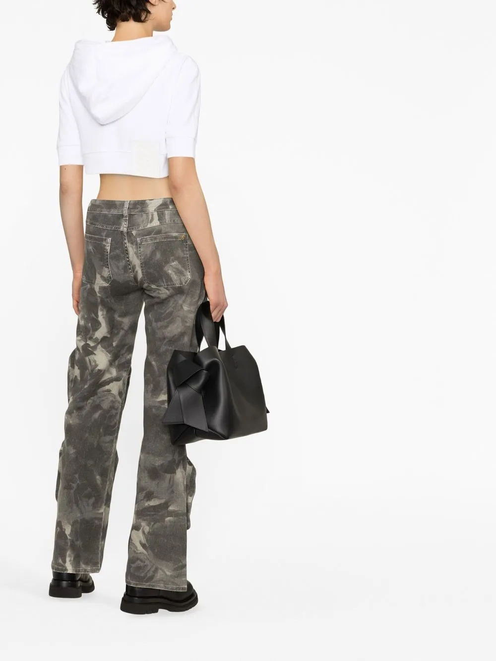 RAF SIMONS SHORT-SLEEVE CROPPED HOODIE