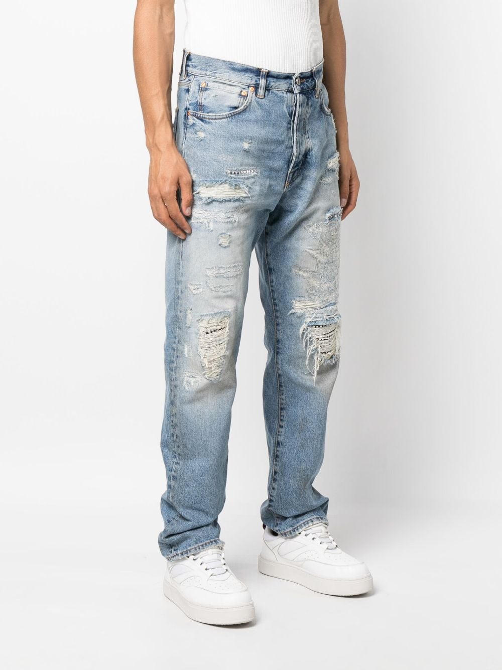 Mens Designer Purple Ripped Straight Denim Jeans Pant With Washed Old Long  Hole Sizes 30 11 From Fashionclothing123, $48.24