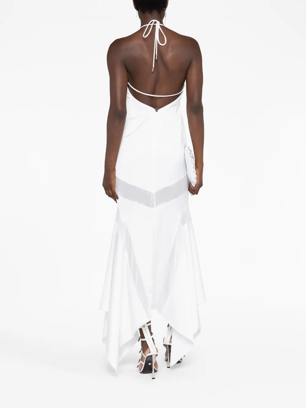 The Attico Saskia Halterneck Maxi Dress | White | FARFETCH