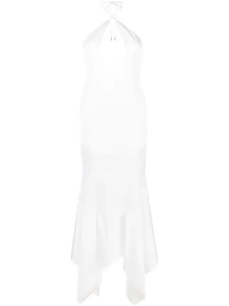 The Attico Saskia Halterneck Maxi Dress | White | FARFETCH