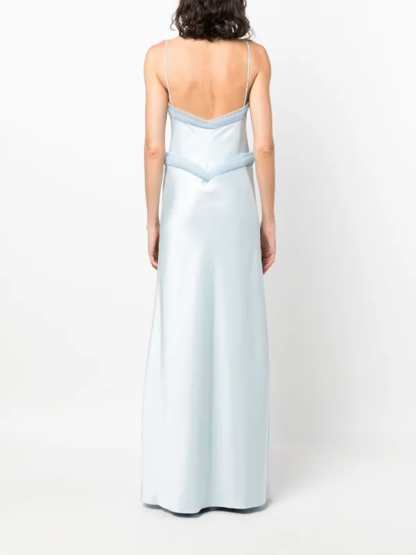 Light blue silk gown new arrivals