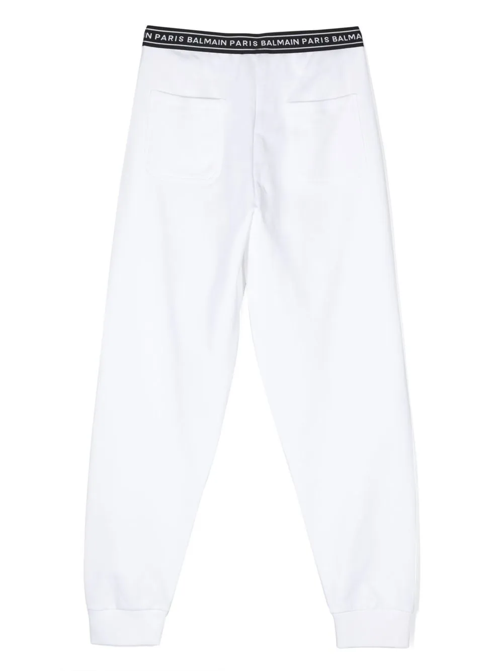 Balmain Kids Trainingsbroek met geribbelde cuffs - Wit