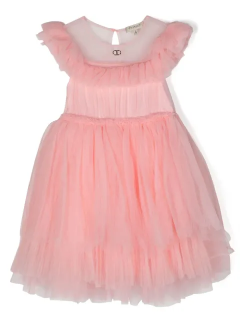 TWINSET Kids tulle-overlay dress