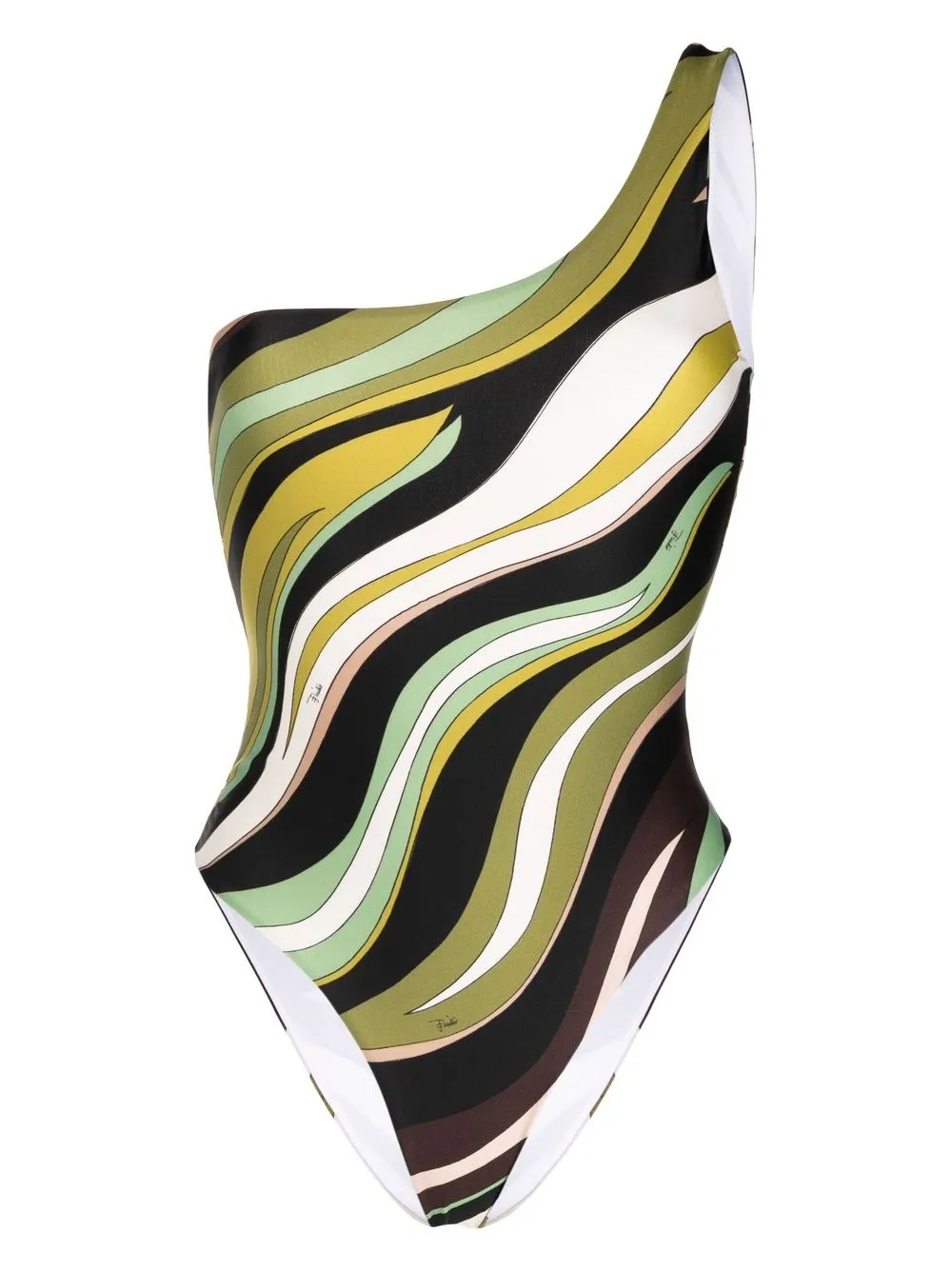 PUCCI GEOMETRIC-PRINT ASYMMETRIC SWIMSUIT