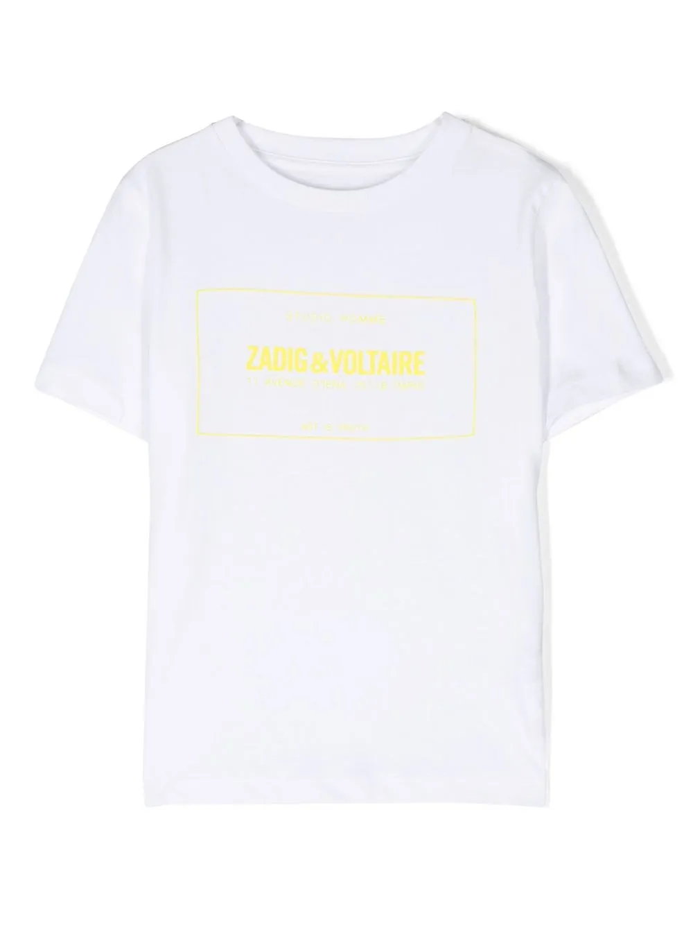 

Zadig & Voltaire Kids playera manga corta con logo estampado - Blanco