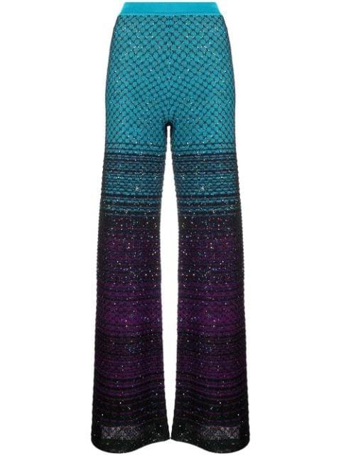 Missoni sequin-embellished knitted trousers