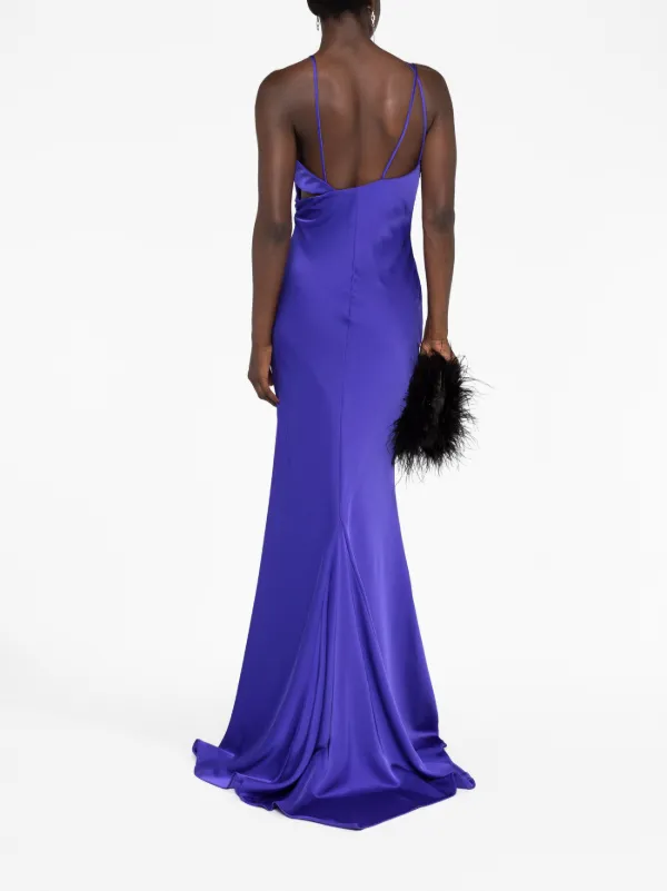ワンピース THE ATTICO Woman Dress Violet 248WCA360KW046 783 Reversible colorblocked midi dress in purple - The Attico