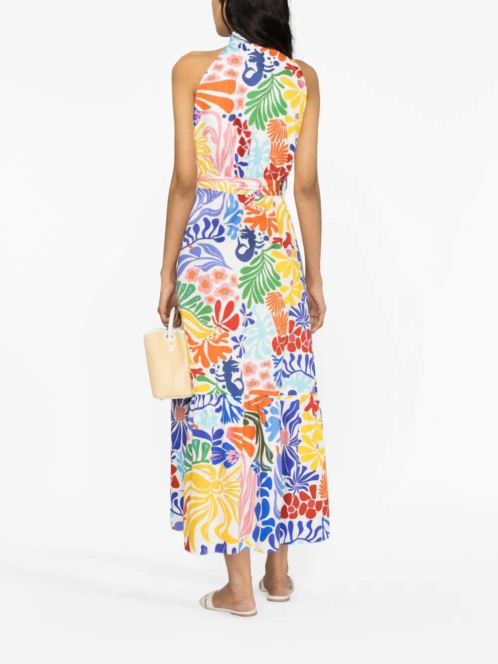 De Nor Biba Printed Cotton Maxi Dress Farfetch