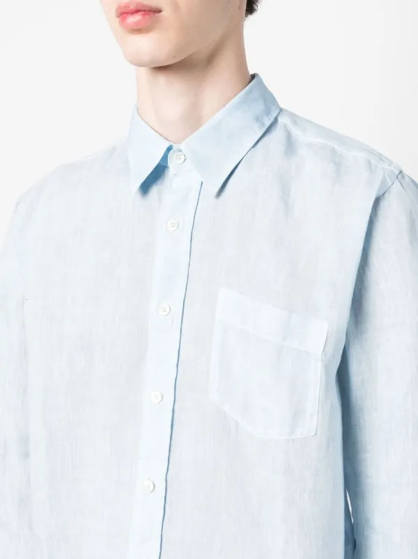120% Lino リネンシャツ | ブルー | FARFETCH JP