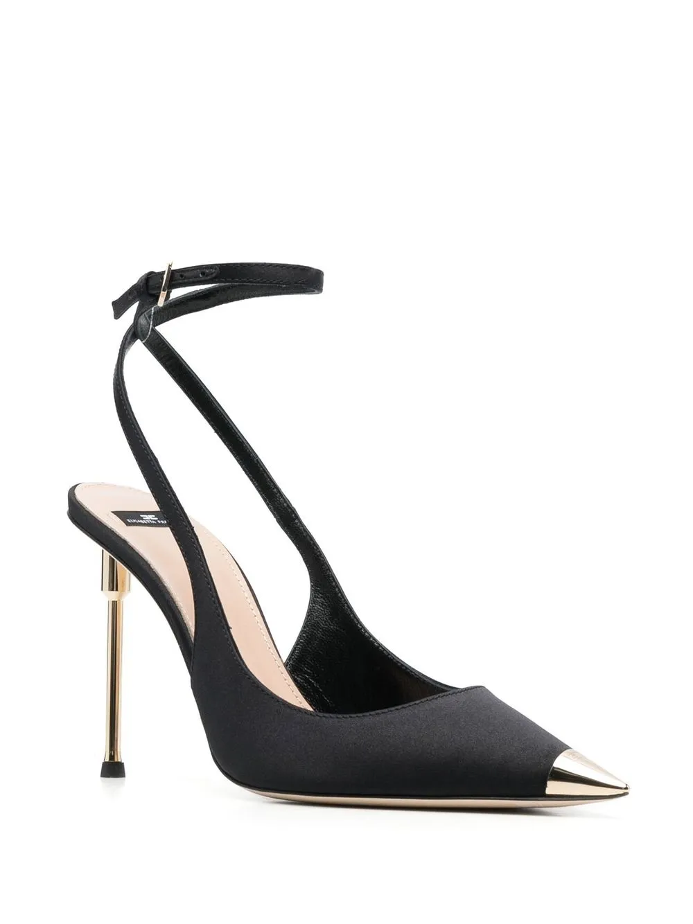 Elisabetta Franchi Pumps met metalen neus - Zwart