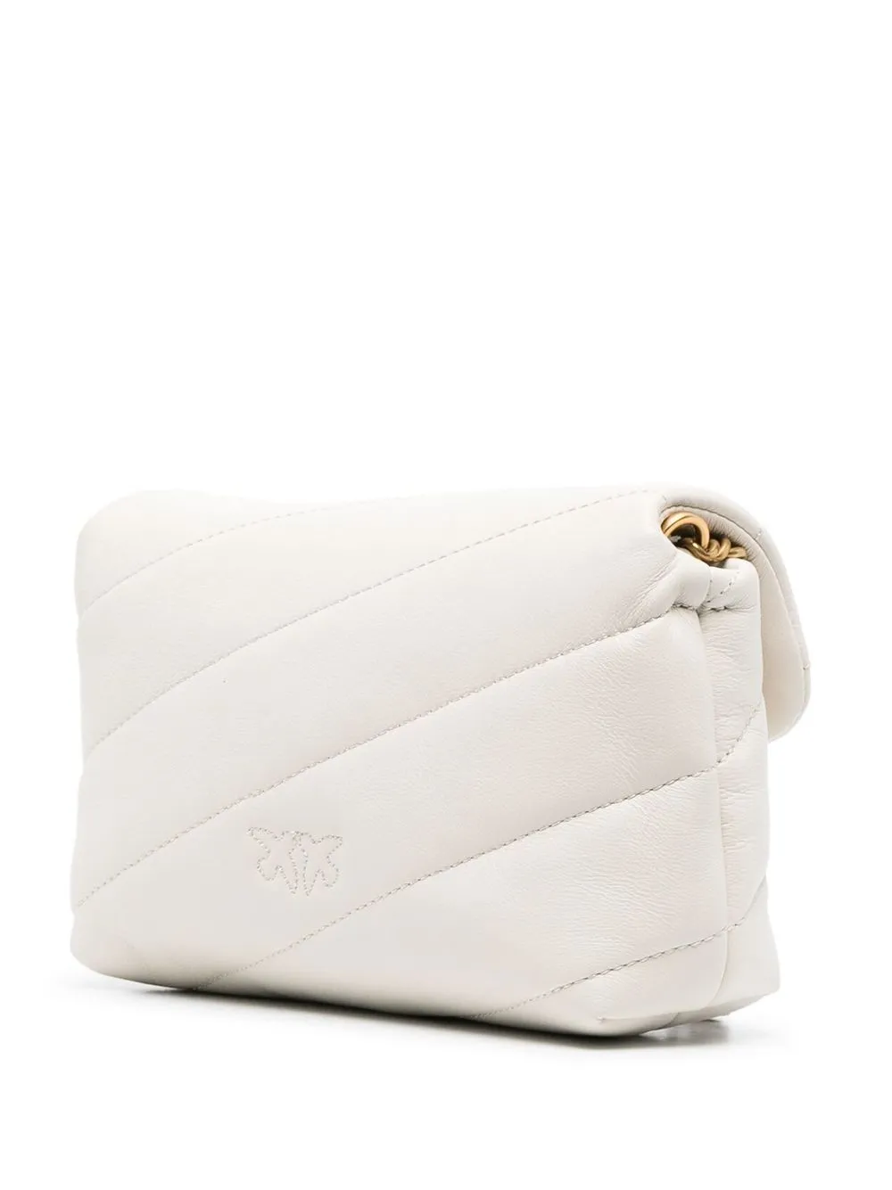 Pinko Love Quilted Shoulder Bag In Weiss ModeSens