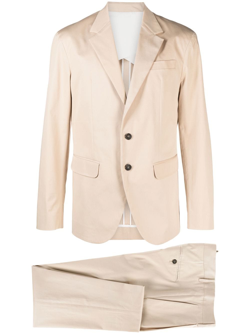 Dsquared2 Single-breasted Cotton-blend Suit In Neutrals