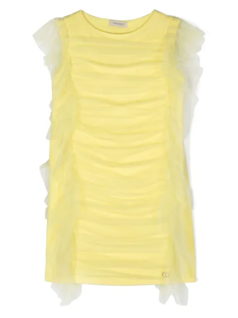 TWINSET Kids tulle-overlay dress