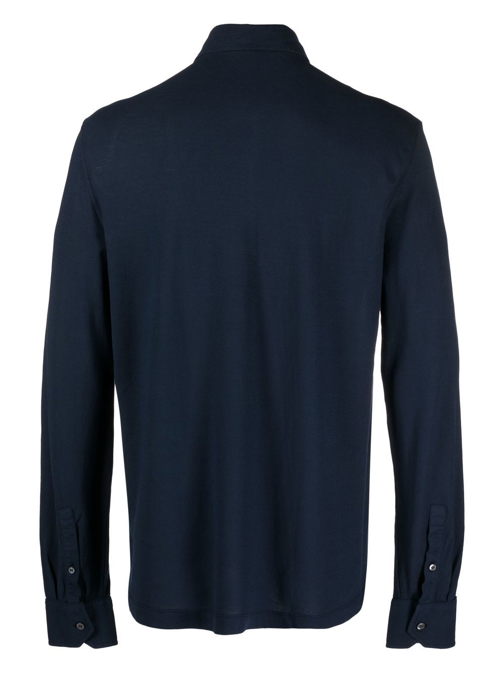 Drumohr Poloshirt met lange mouwen - Blauw