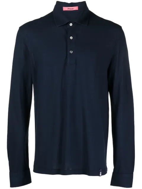 Drumohr long-sleeve cotton polo shirt