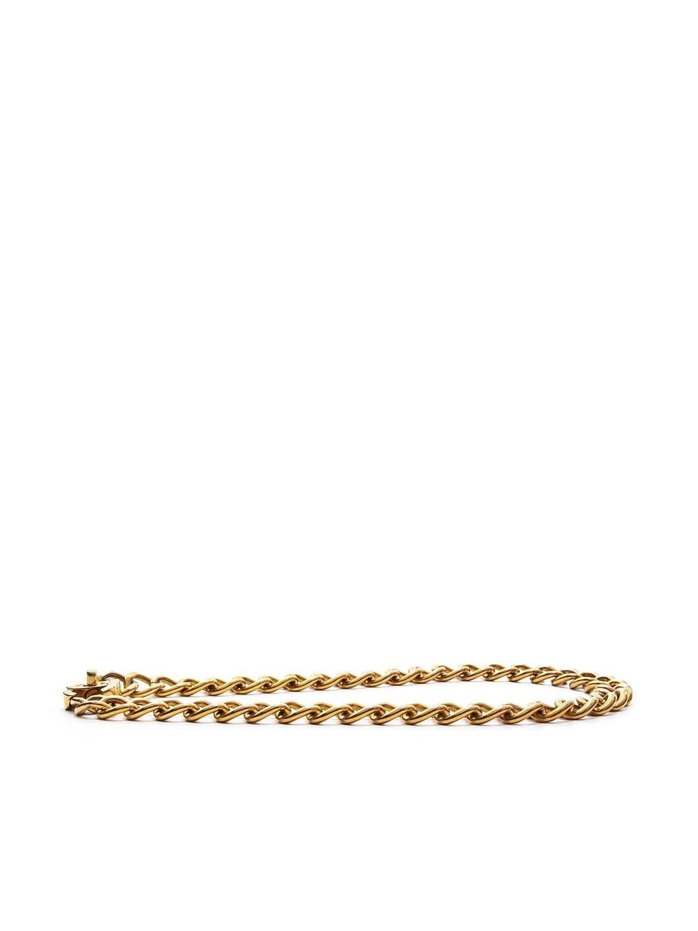 Chanel Pre-owned 1996-1997 CC Turn-Lock Curb Chain Necklace - Gold